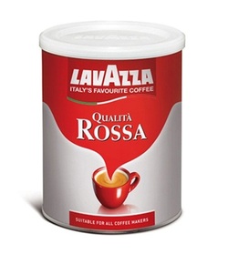 Кофе молотый Qualita Rossa Lavazza, в жестяной банке 250 г.
