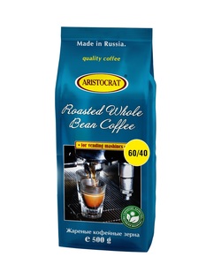 Кофе зерновой ARISTOCRAT 40/60, 0,5 кг.