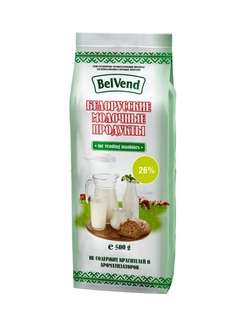 Сухое агломерированное молоко BelVend 26% 0,5 кг.