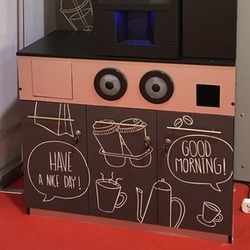 Тумба кофейный уголок NERO с возможностью установки платежных систем